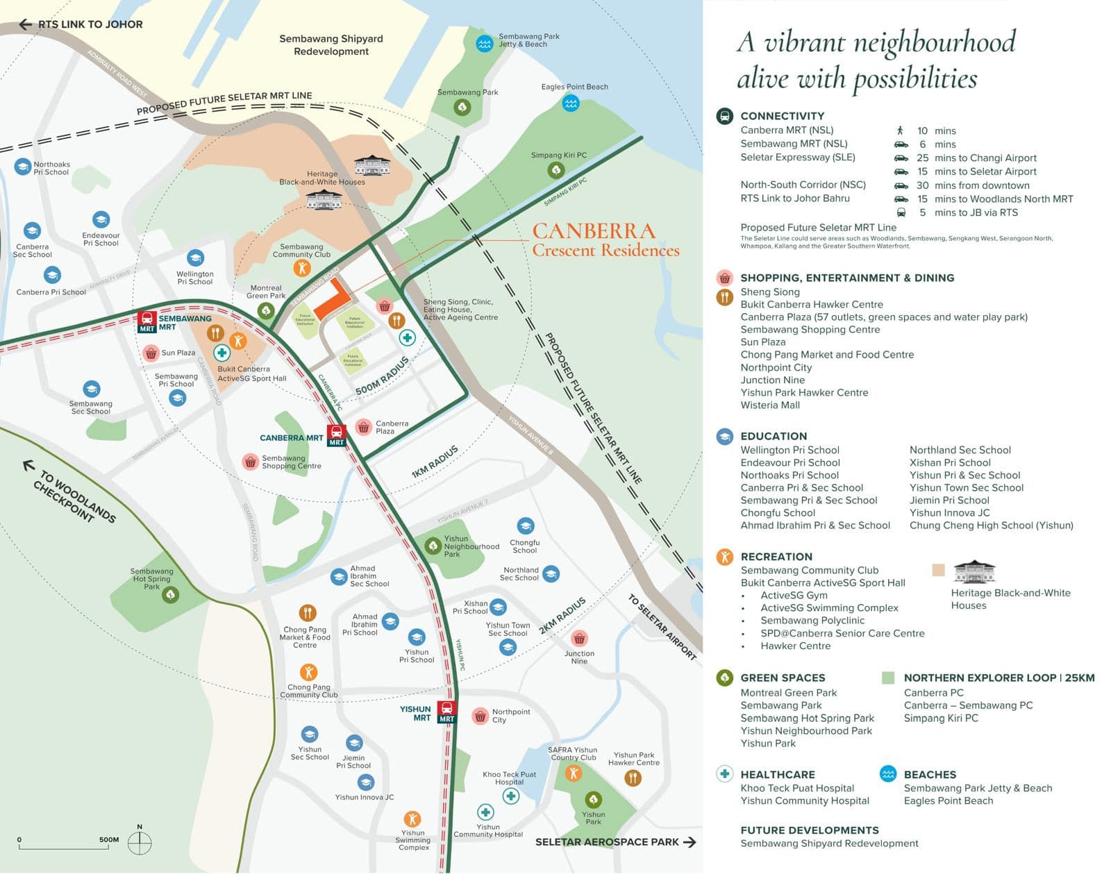 Canberra Crescent Residences Location Map